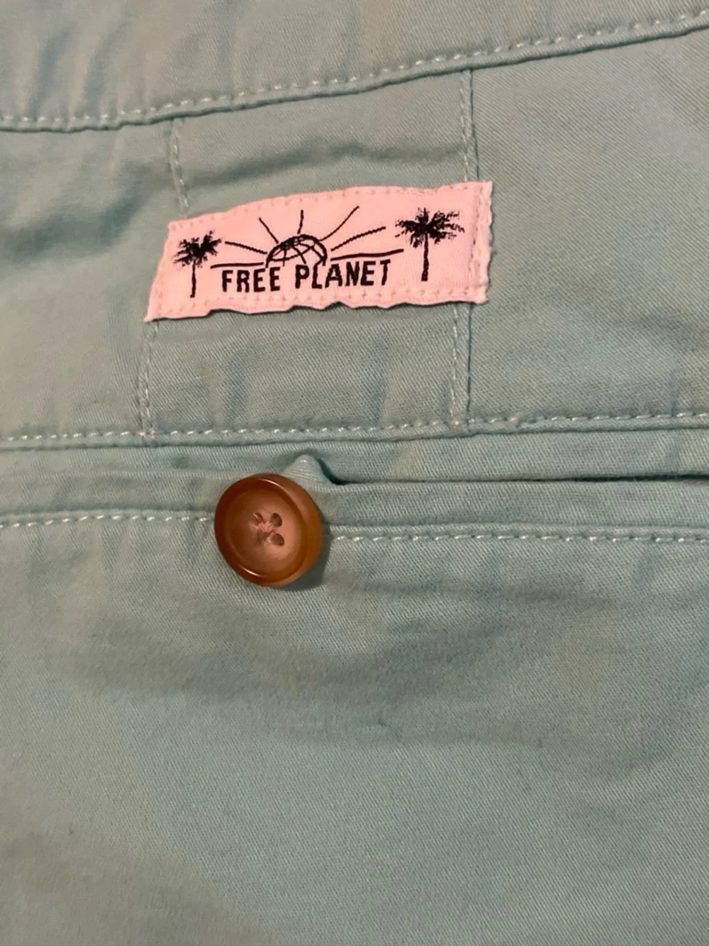 Free Planet Aqua Flat Front Men's Shorts